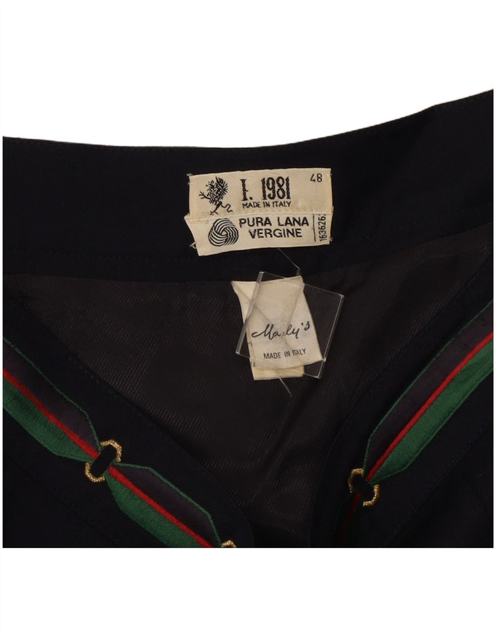 Marly's Womens Pencil Skirt IT 48 XL W32 Marineblå