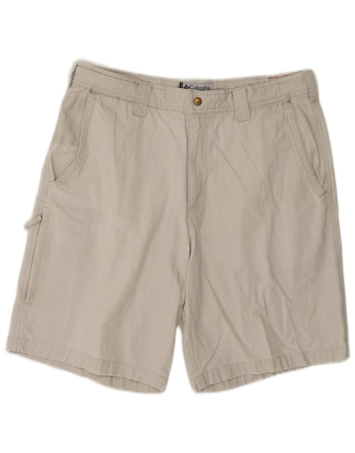 Columbia Herre Cargo Shorts W34 Stor Beige Bomuld