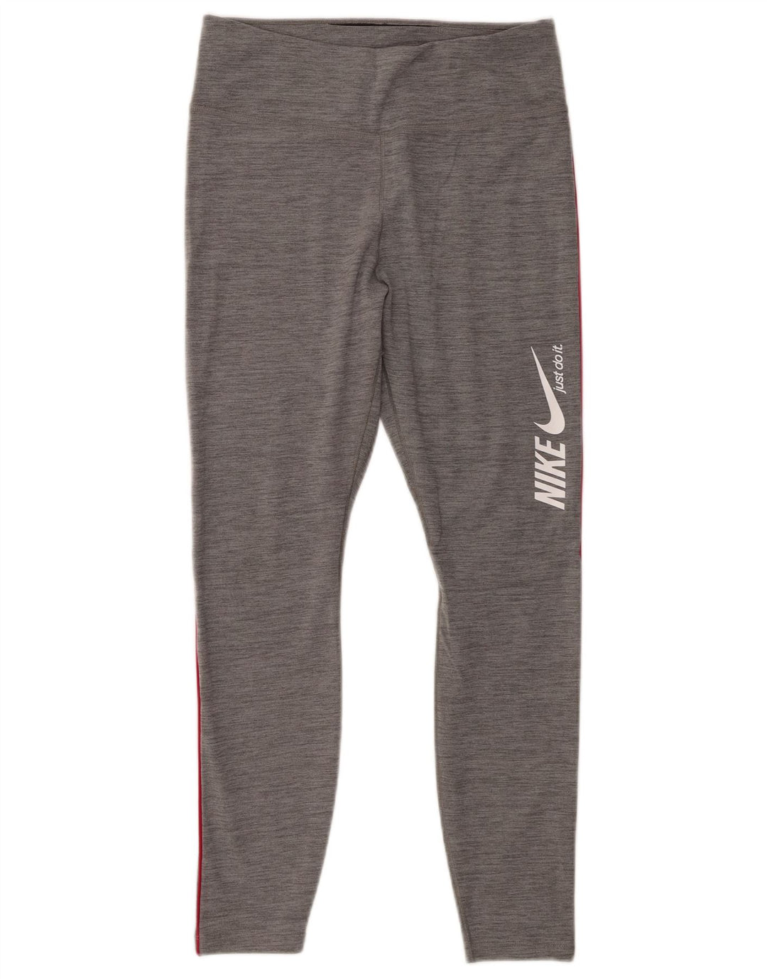 Nike Dame Grafiske Leggings UK 12 Medium Grey Polyester