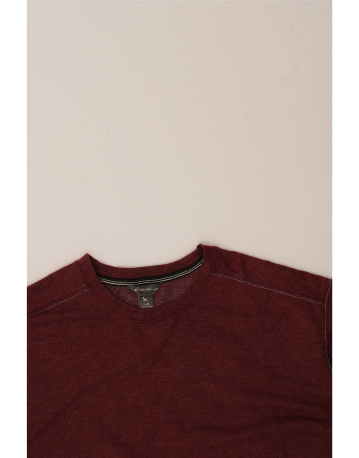 EDDIE BAUER Mens Sweatshirt Jumper XL Maroon Cotton Vintage Eddie Bauer and Second-Hand Eddie Bauer from Messina Hembry 