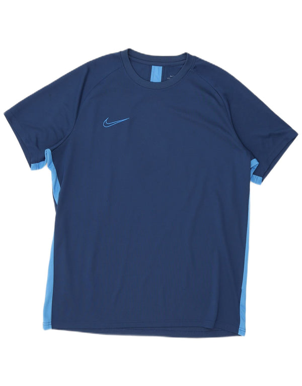 Nike Herre Dri Fit T-Shirt Top XL Blå Colourblock