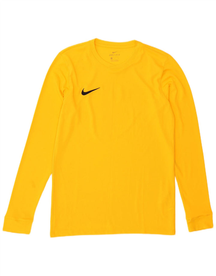 Nike Herre Dri Fit Grafisk Top Langærmet Medium Gul Polyester
