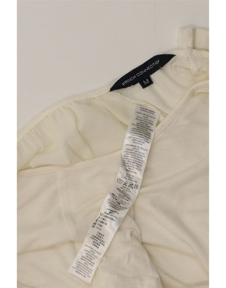 FRANSK FORBINDELSE Dame Oversized Bluse Top UK 14 Medium Off White