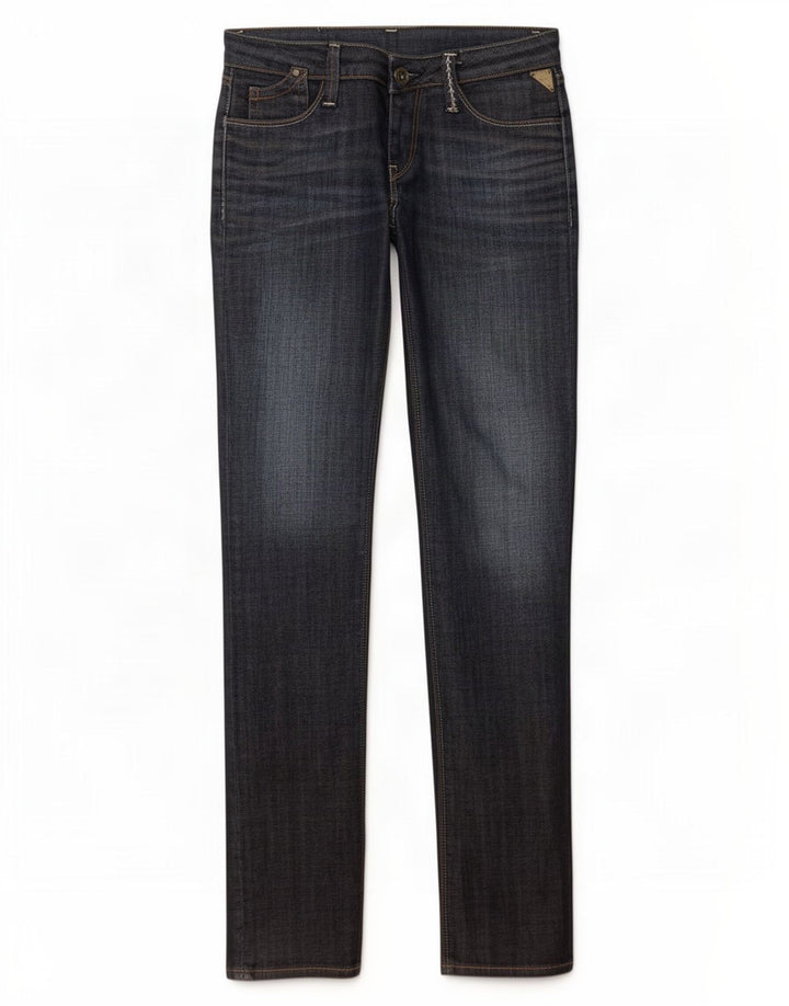 Replay Dame Slim Jeans W25 L30 Marineblå Bomuld