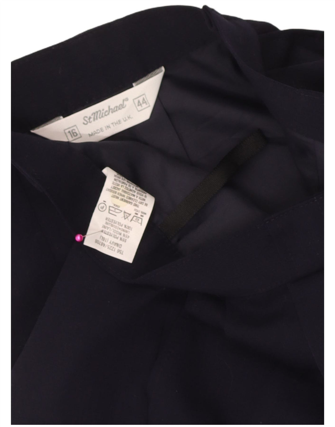 Marks & Spencer Kvinder High Waist Pencil Skirt IT 44 Medium W28 Navy Blue