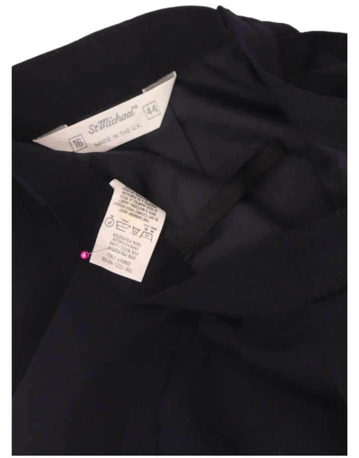Marks & Spencer Kvinder High Waist Pencil Skirt IT 44 Medium W28 Navy Blue