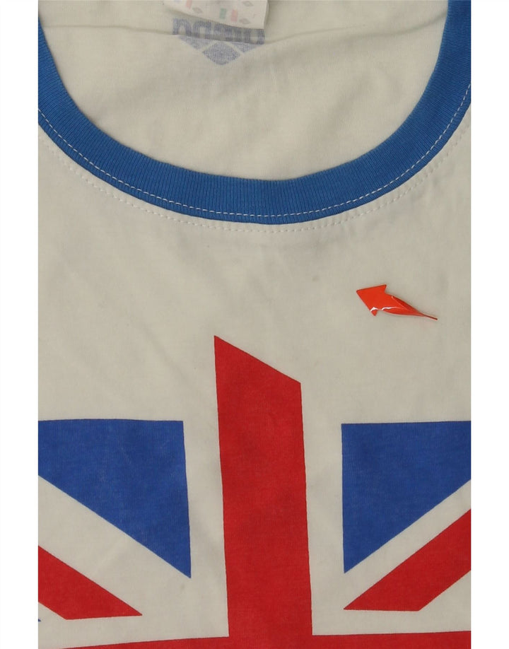 ARENA Graphic T-Shirt Top UK 14 Large White