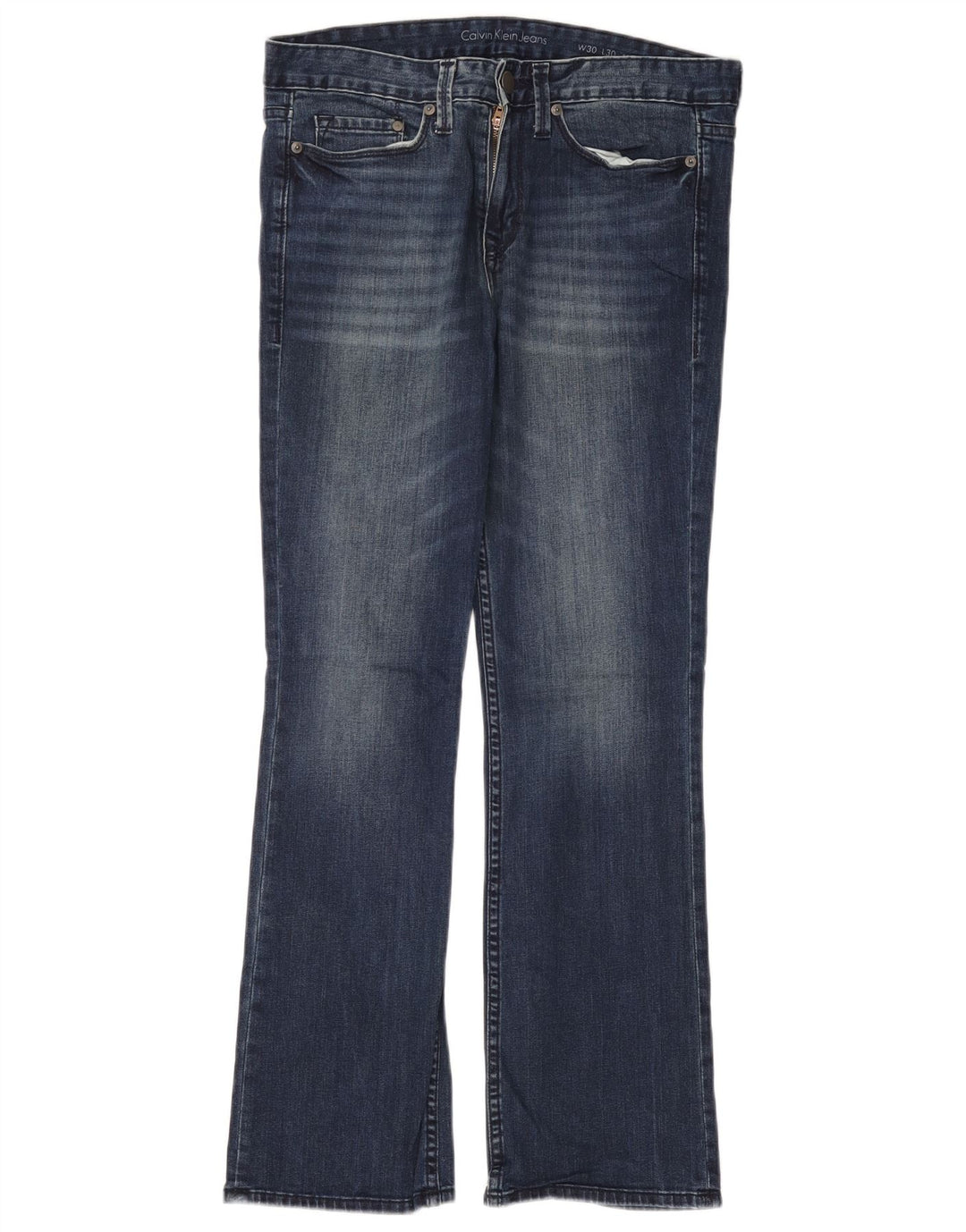 CALVIN KLEIN Dame Modern Bootcut Jeans W30 L30 Marineblå Bomuld