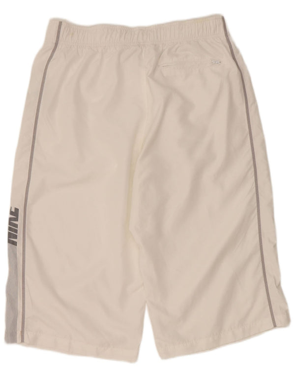 Nike Herre grafiske sportsshorts store hvide polyester