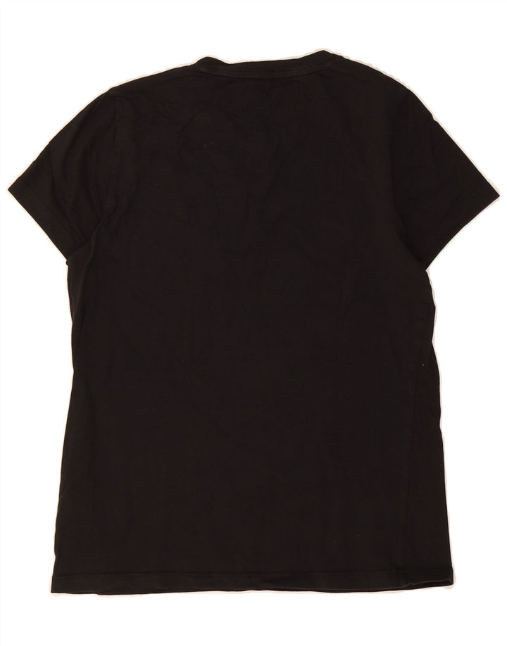 TOMMY HILFIGER Womens T-Shirt Top UK 12 Medium Black Cotton Vintage Tommy Hilfiger and Second-Hand Tommy Hilfiger from Messina Hembry 