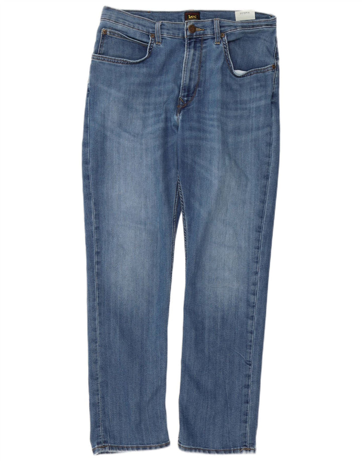 Lee Mens Brooklyn Straight Straight Jeans W33 L30 Blå