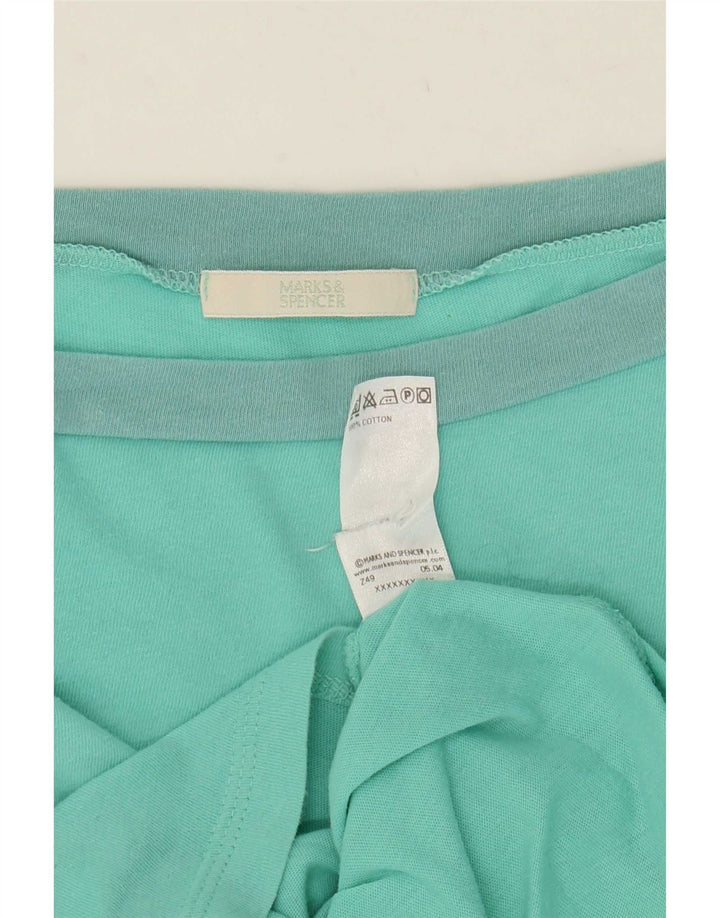 Marks & Spencer Dame Langærmet Off Shoulder Top UK 14 Medium Grøn