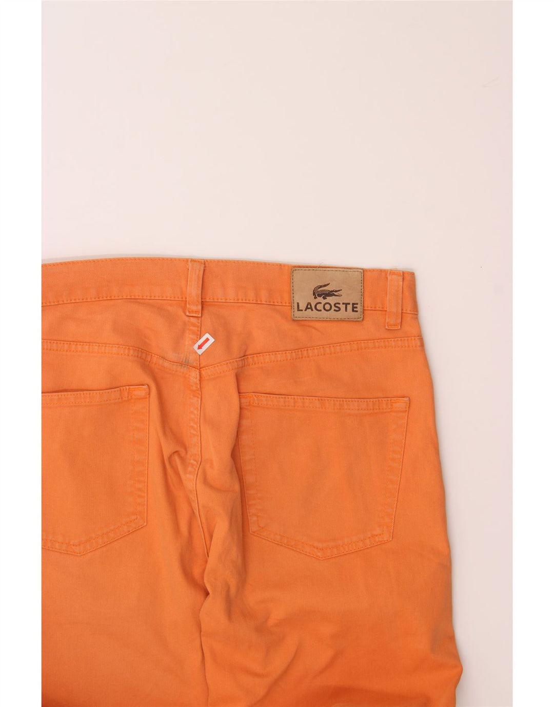 LACOSTE Womens Straight Jeans Size 42 Large W30 L30 Orange Cotton Vintage Lacoste and Second-Hand Lacoste from Messina Hembry 