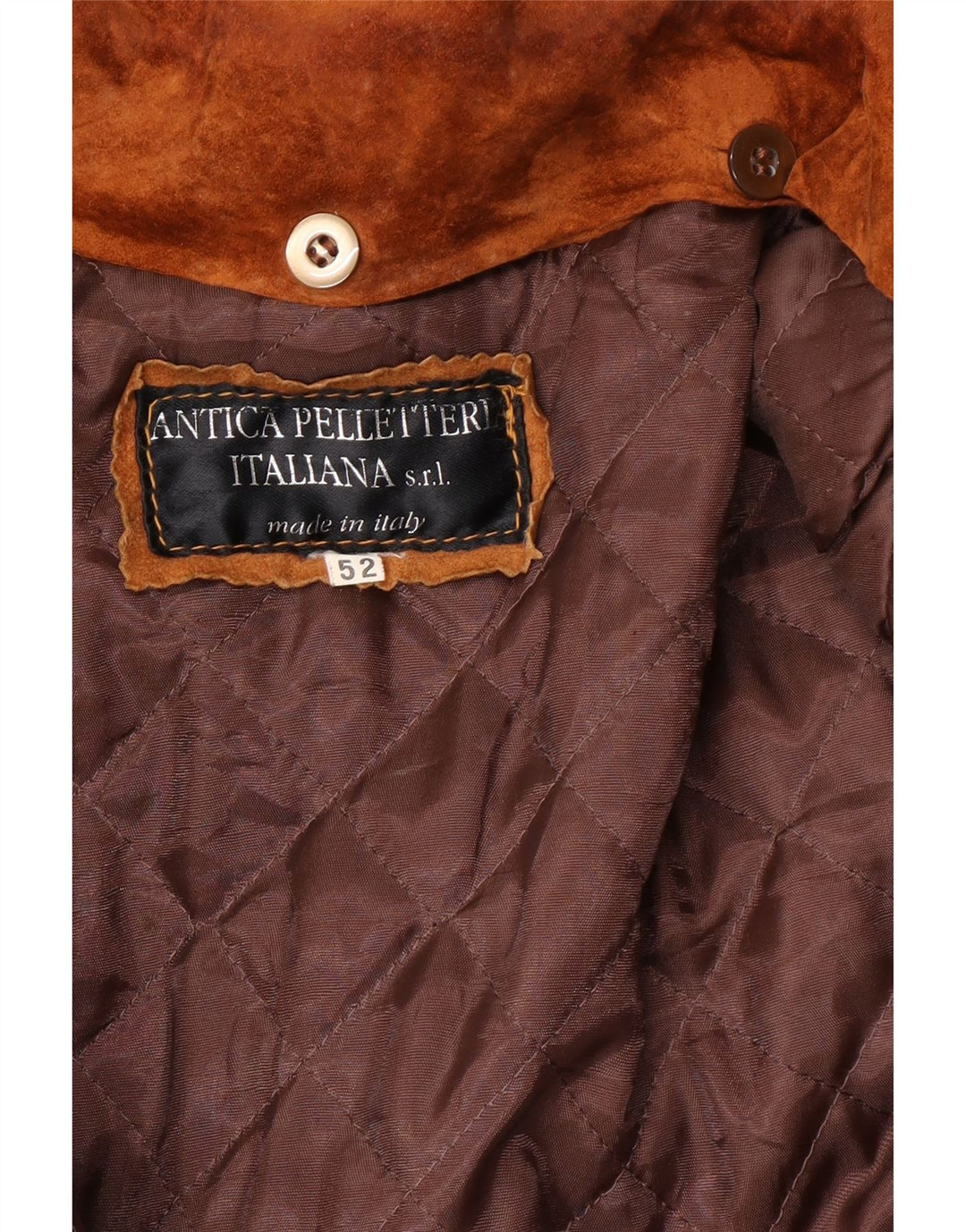 VINTAGE Herre ruskindsjakke IT 52 XL Beige Læder