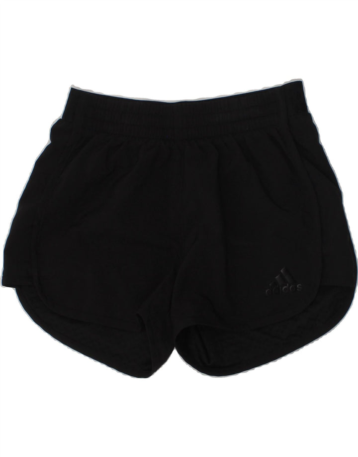 ADIDAS Girls Sport Shorts 9-10 Years Black Polyester Vintage Adidas and Second-Hand Adidas from Messina Hembry 
