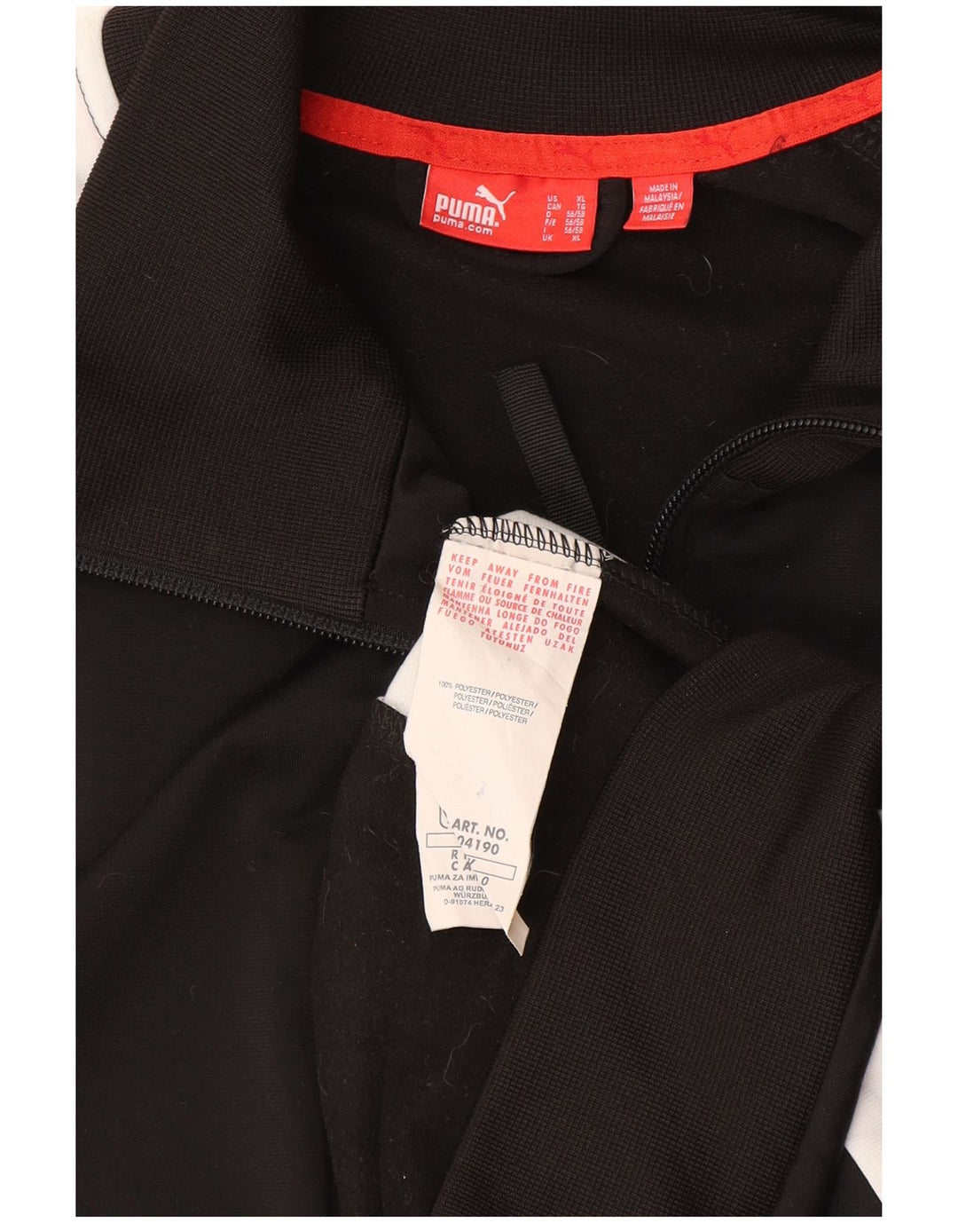 PUMA Grafisk træningsdragt til mænd Topjakke XL Sort Colourblock Polyester