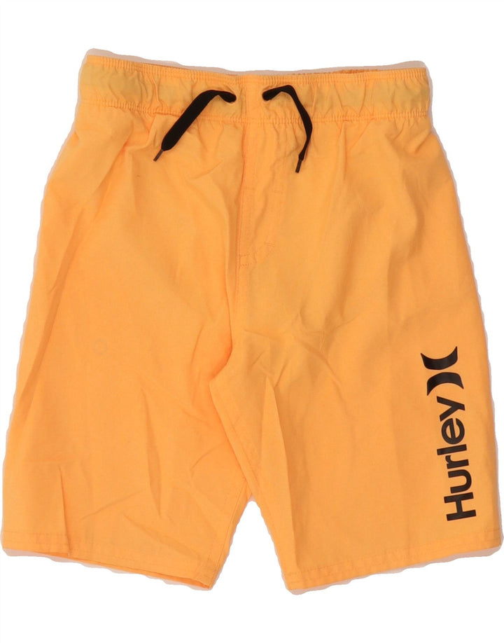 HURLEY Boys Graphic Swimming Shorts 6-7 Years  Orange Polyester Vintage Hurley and Second-Hand Hurley from Messina Hembry 
