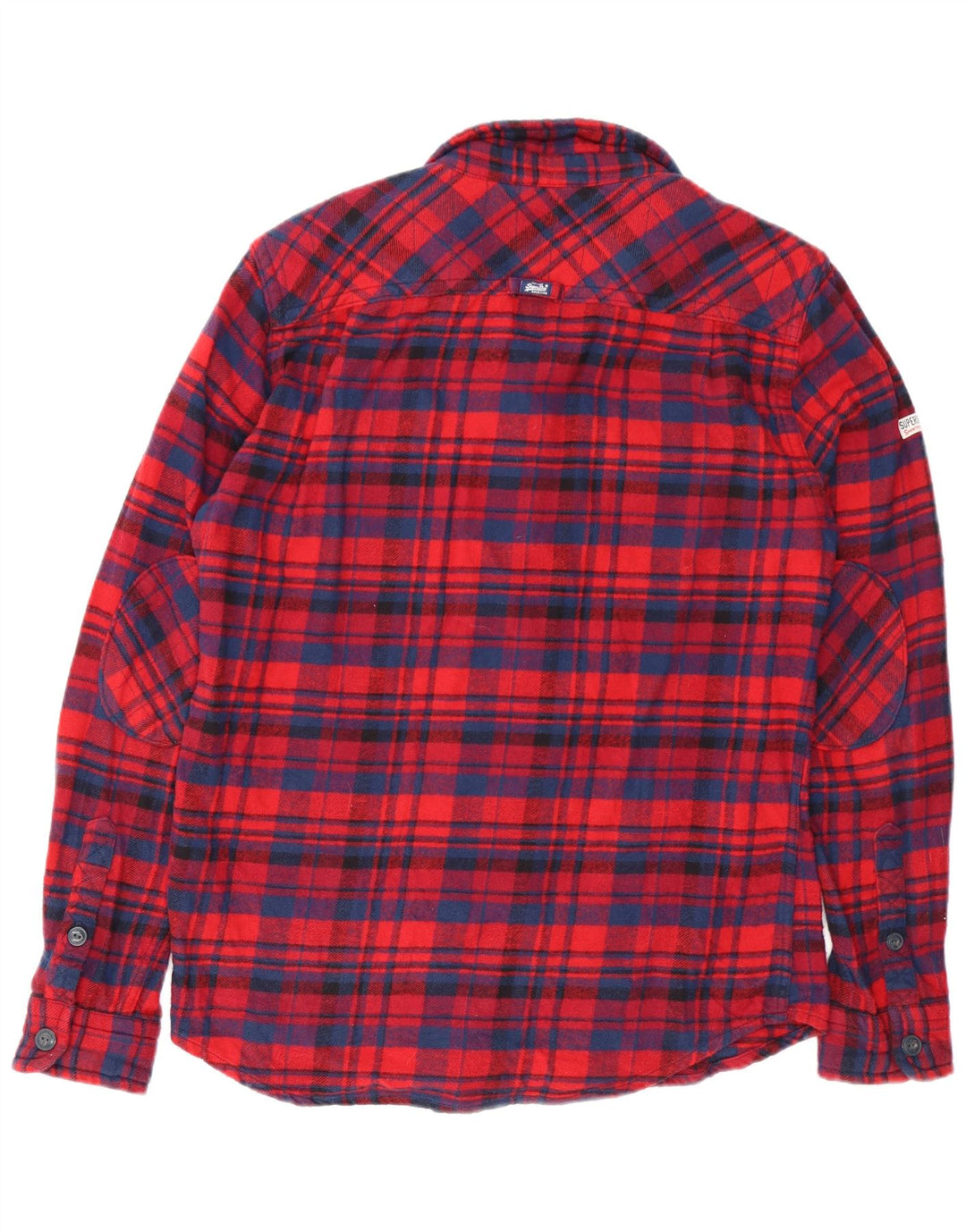Superdry Flanelskjorte til mænd, stor rød ternet bomuld
