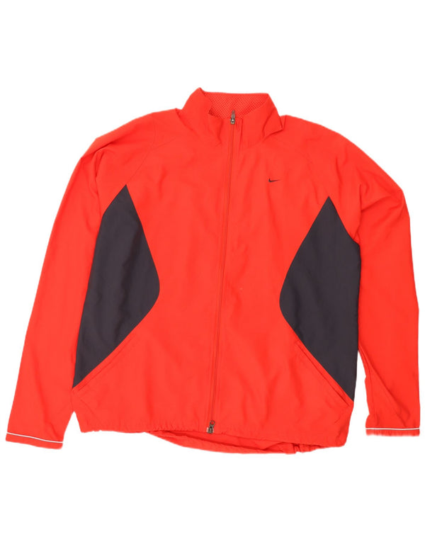 Nike træningsdragt topjakke til kvinder UK 18/20 2XL Rød Colourblock