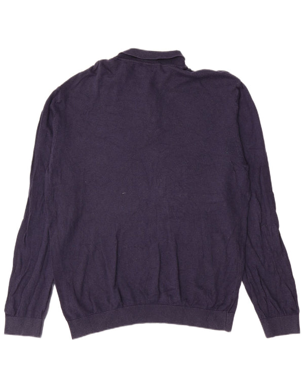 Marks & Spencer Herre Polo Neck Sweater XL Navy Blue