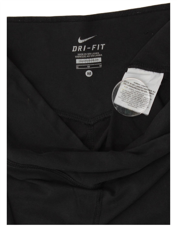 Nike Dame Dri Fit træningsdragt Bukser UK 12 Medium Sort Bomuld