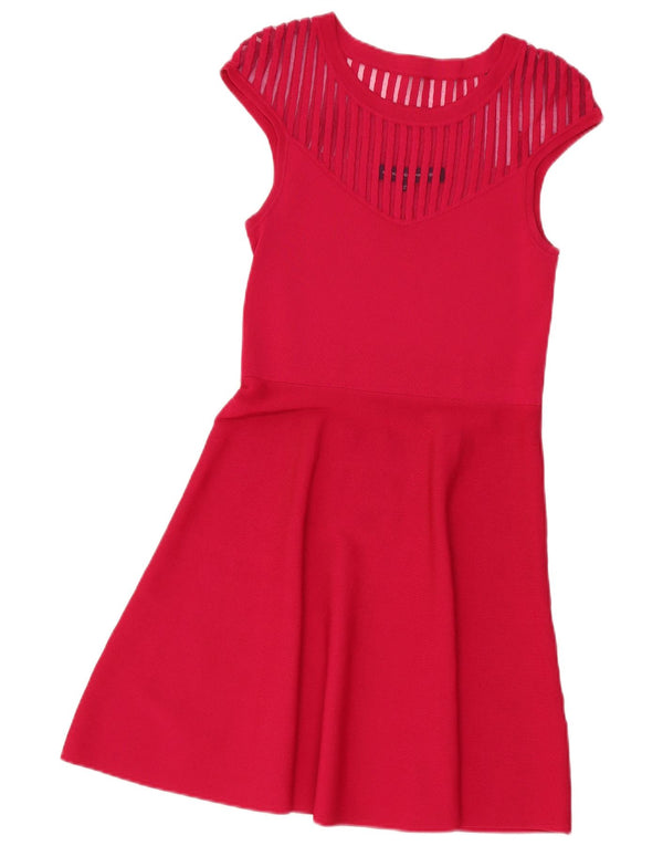 French Connection Dame A-Line Kjole UK 12 Medium Pink Viscose