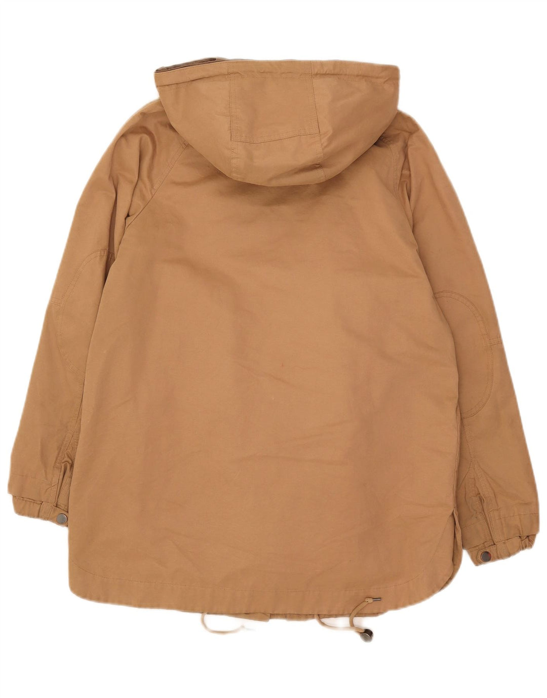 Zara Dame Hooded Parka Jacket UK 6 XS Beige Polyester