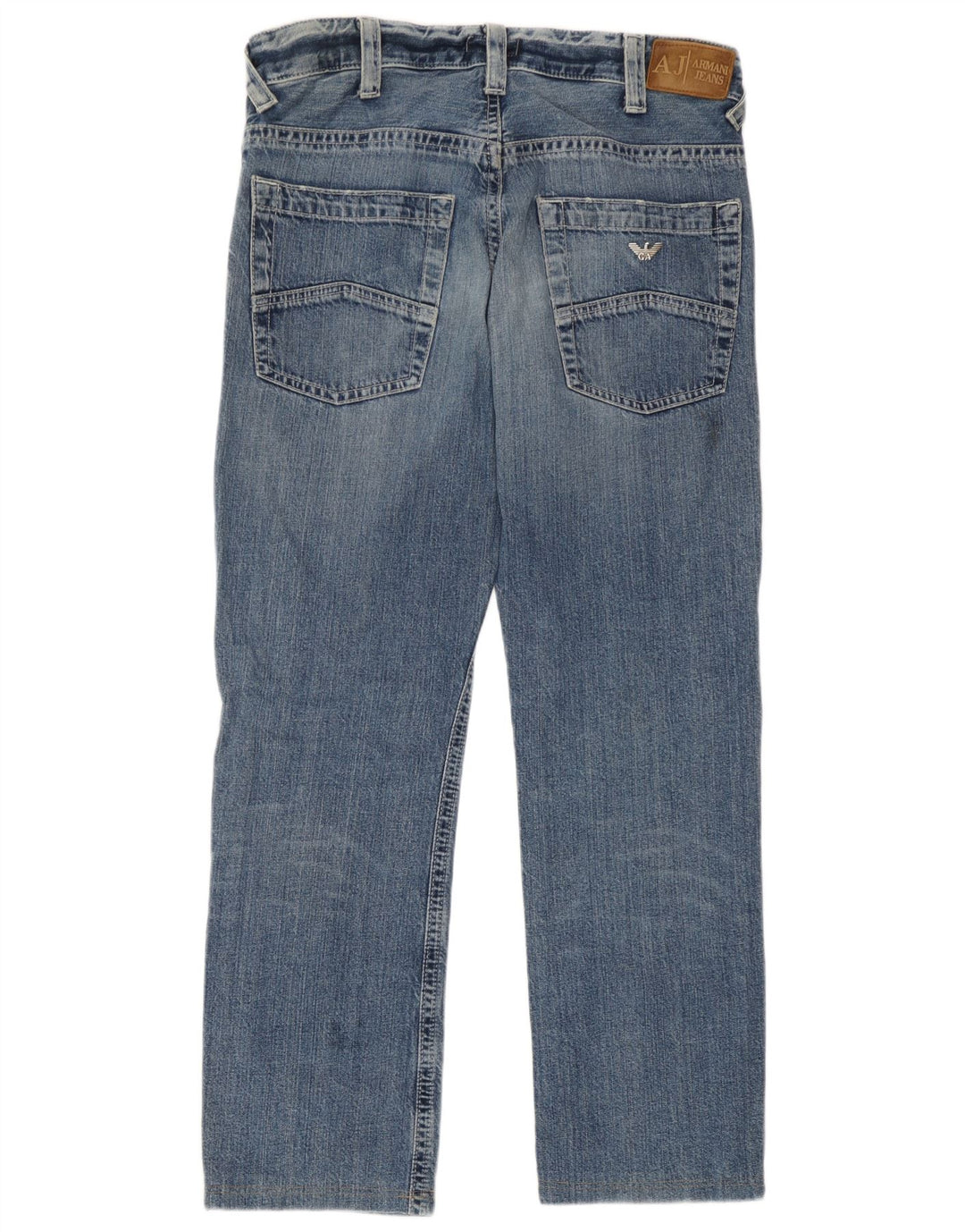 Armani Dame Straight Jeans W32 L29 Blå Bomuld