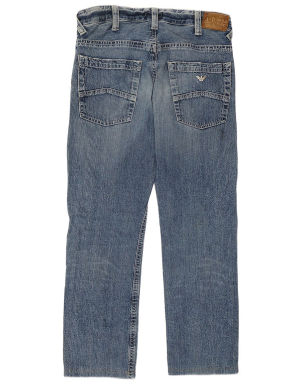 Armani Dame Straight Jeans W32 L29 Blå Bomuld