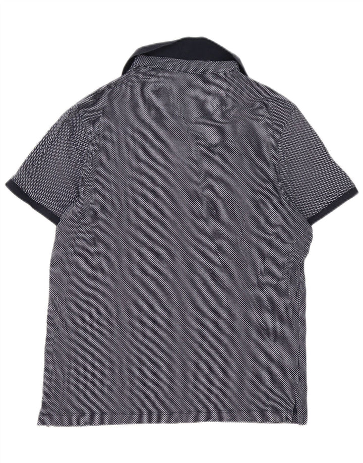 Michael Kors Herre poloshirt Medium Navy Blue Gingham Cotton
