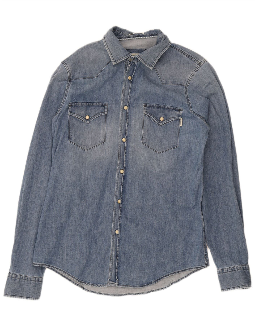 Roy Rogers Denimskjorte til mænd mellemblå bomuld