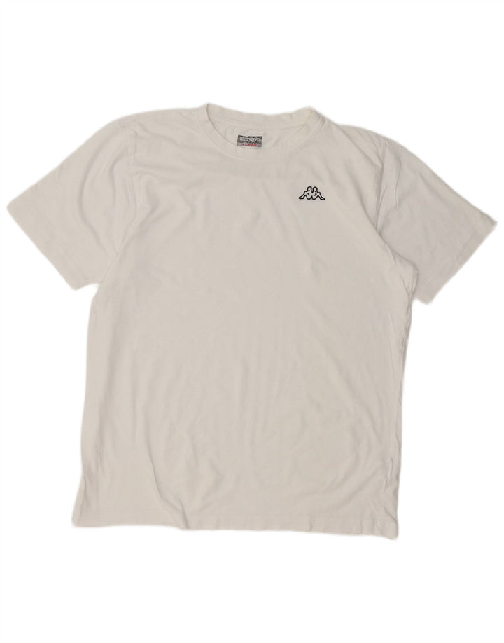 Kappa Herre T-Shirt Top XL Hvid Bomuld