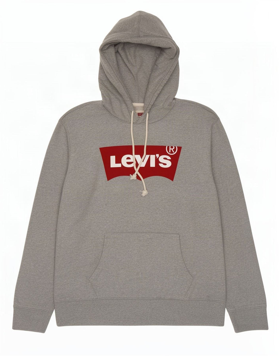 Levi's Standard grafisk hættetrøje til mænd, stor grå bomuld