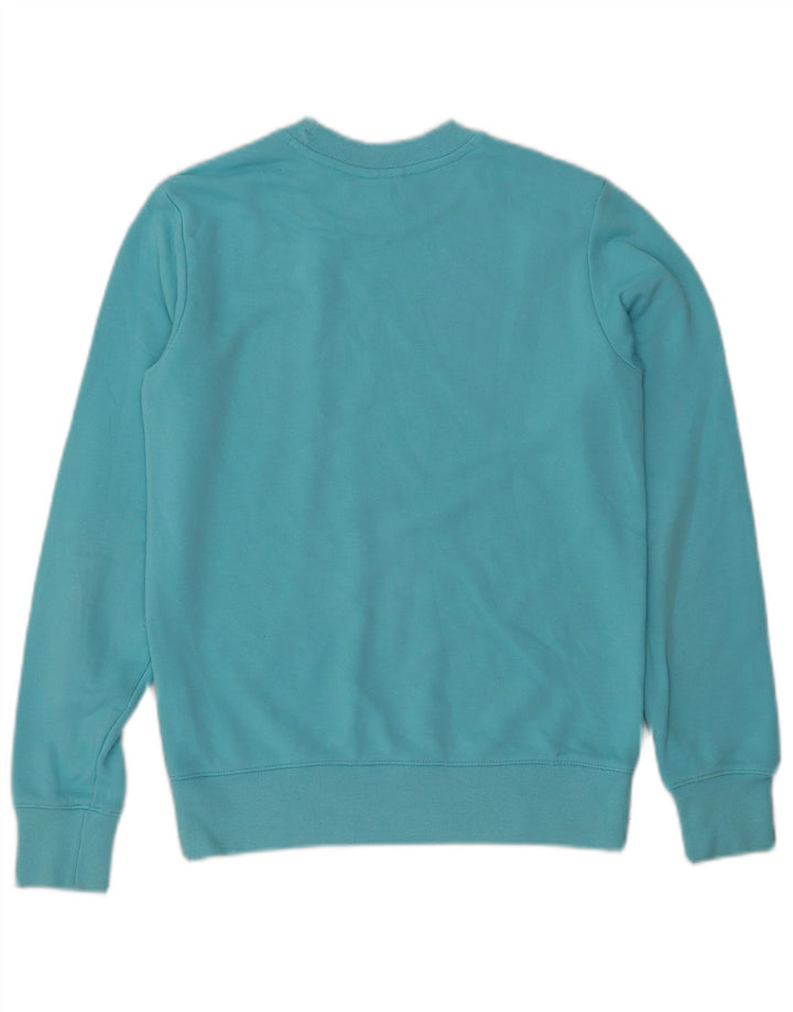 CHAMPION Dame Oversized Sweatshirt Jumper UK 6 XS Blå Bomuld