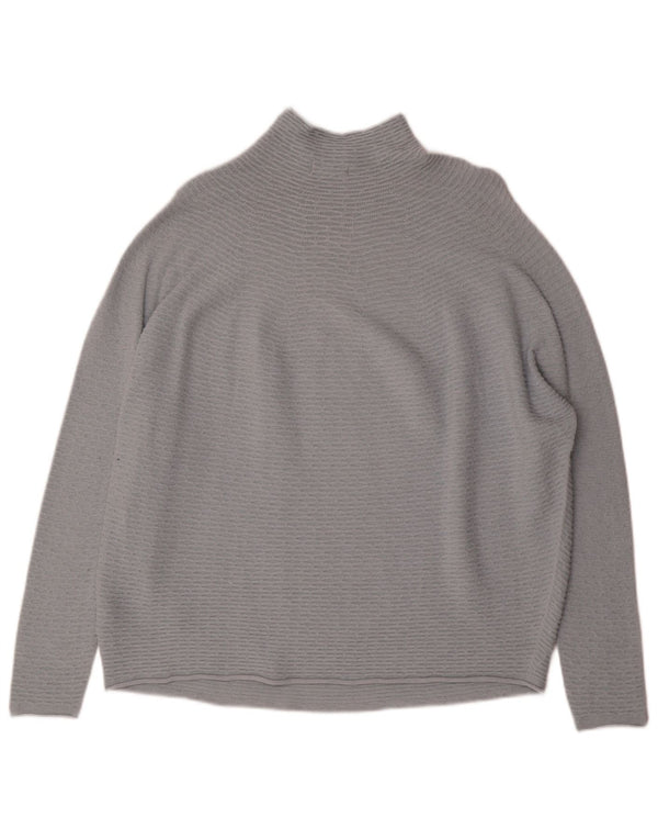 Phase Eight Dame Oversized Turtle Neck Jumper Sweater UK 14 Medium Grey
