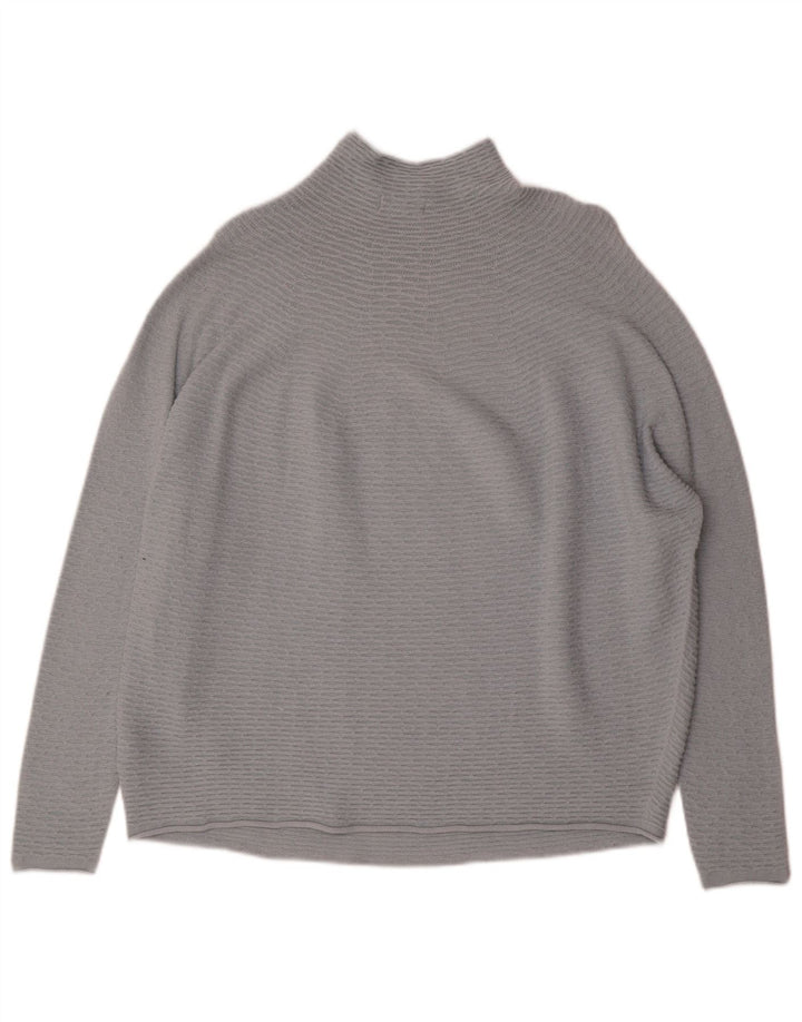 Phase Eight Dame Oversized Turtle Neck Jumper Sweater UK 14 Medium Grey