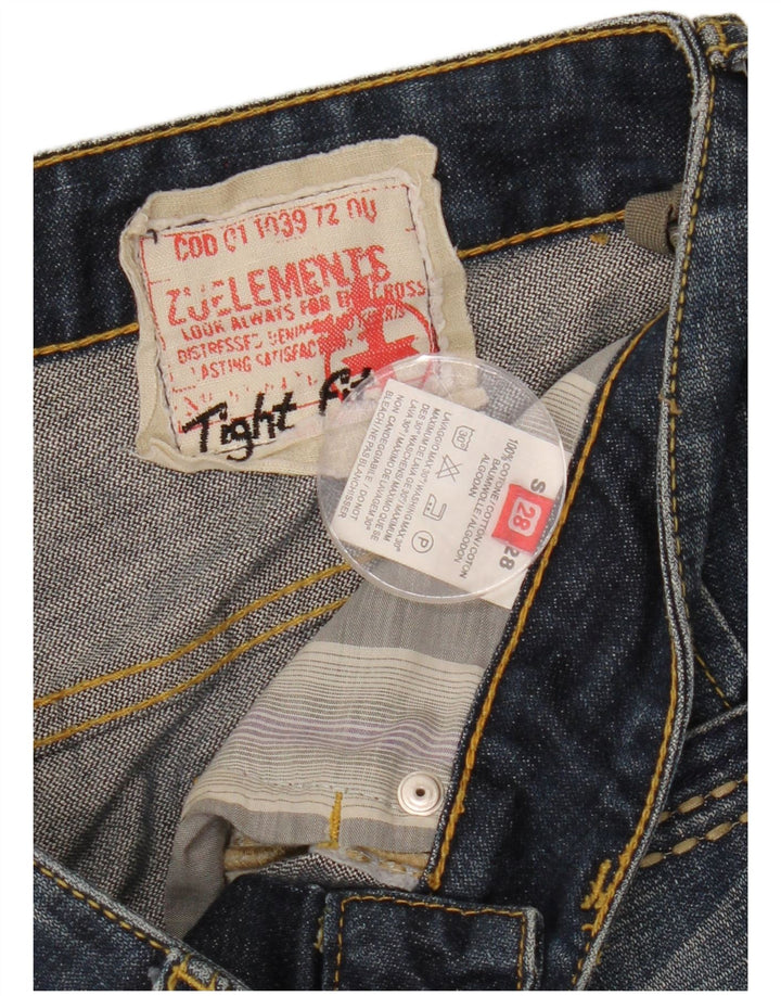ZU ELEMENTS Dame Tight Fit Slim Jeans W28 L29 Blå Bomuld