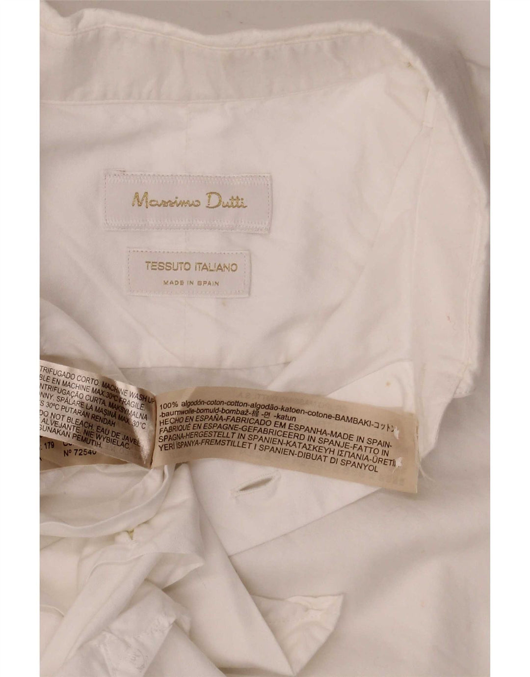 Massimo Dutti Herreskjorte Medium Hvid Bomuld