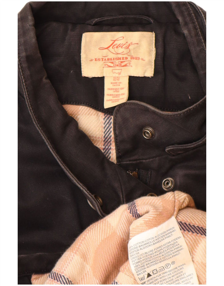 Levi's Womens Utility Jacket UK 12 Medium Black Bomuld