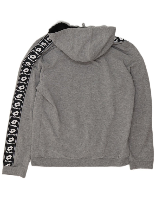 Lotto Herre grafisk hættetrøje Jumper Medium Grey Colourblock