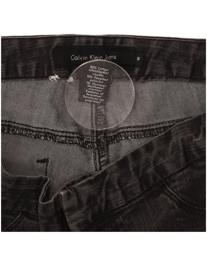 CALVIN KLEIN Dame Slim Jeans US 10 Large W32 L30 Grå Bomuld