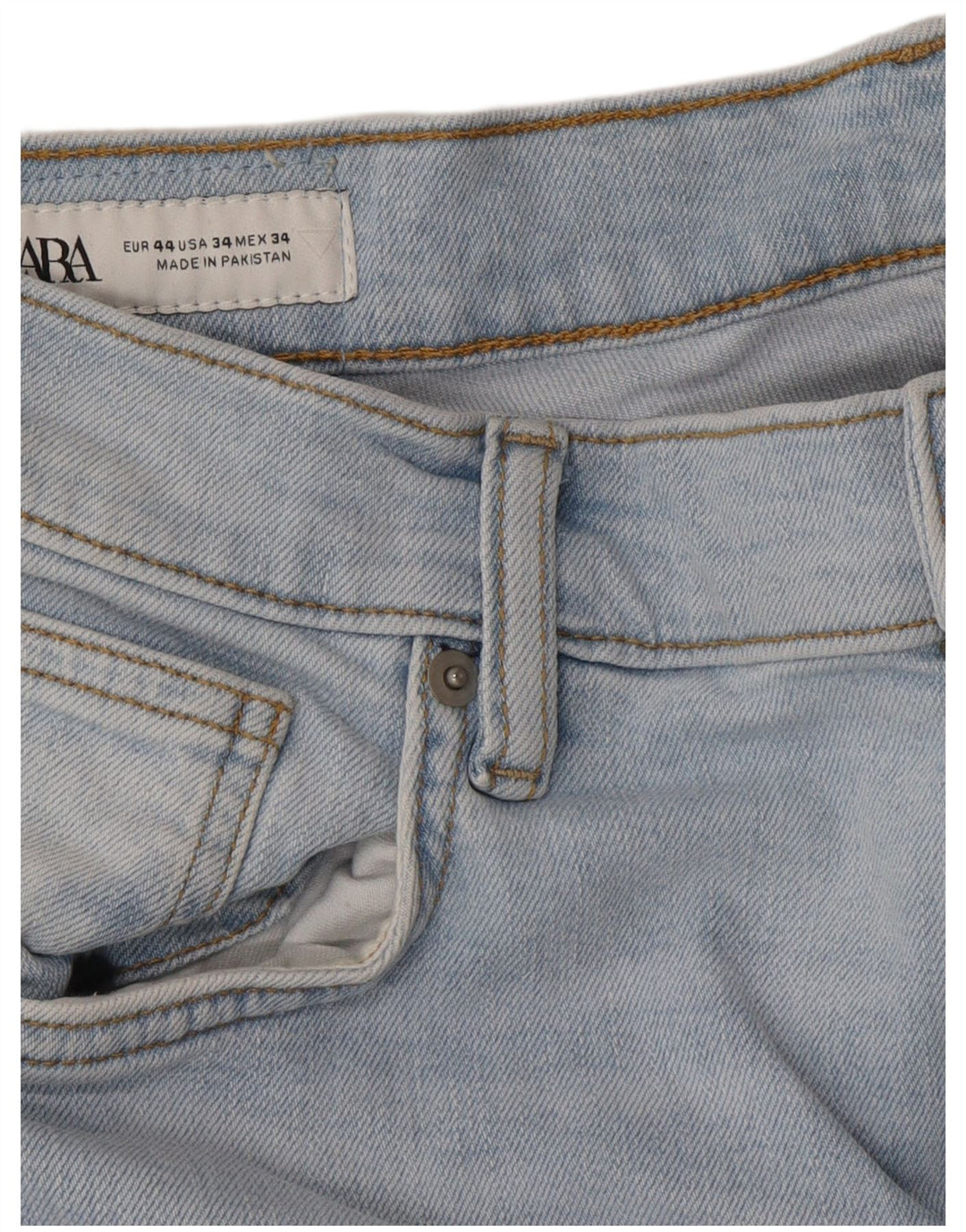 Zara Herre Slim Jeans EU 44 Large W34 L30 Blå Bomuld