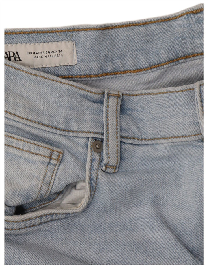 Zara Herre Slim Jeans EU 44 Large W34 L30 Blå Bomuld