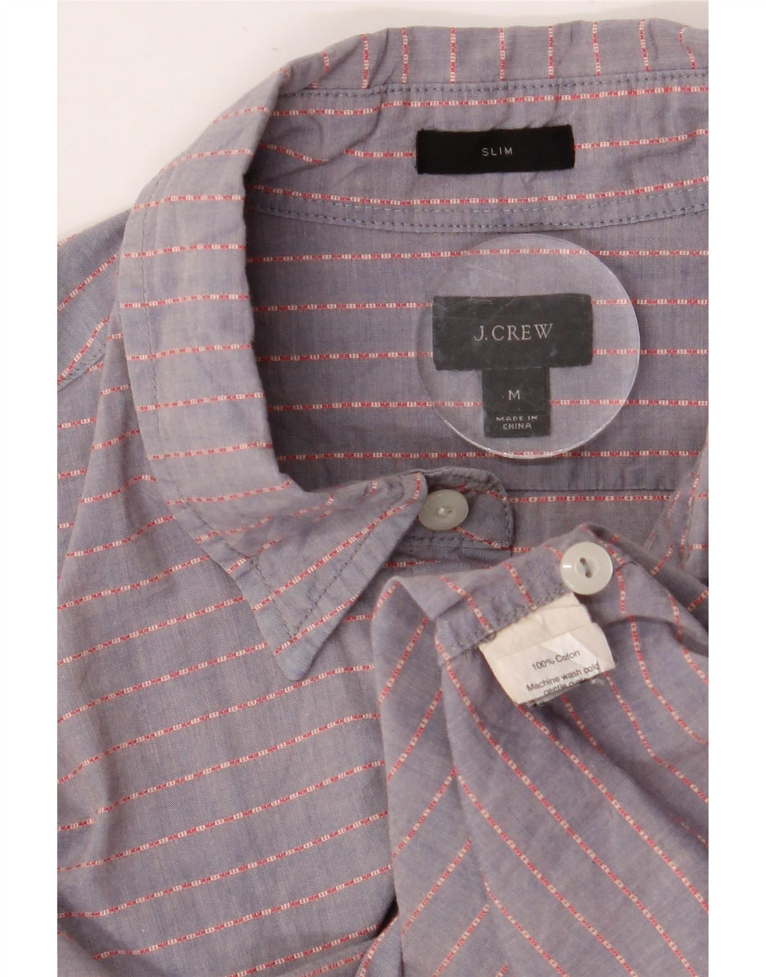 J. CREW Slim Fit skjorte til mænd mellem grå stribet bomuld
