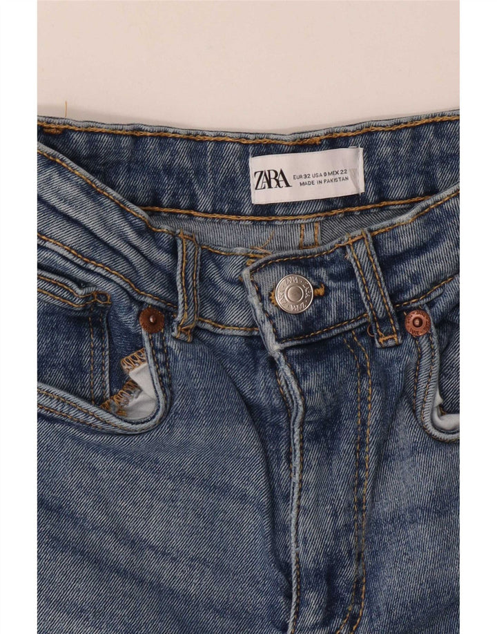 Zara Dame Flared Jeans EU 32 2XS W22 L25 Blå