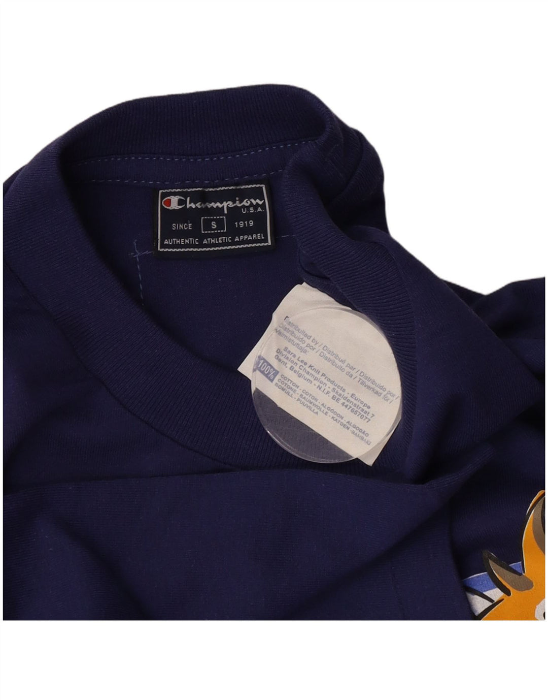 Champion Herre grafisk T-shirt top lille blå bomuld