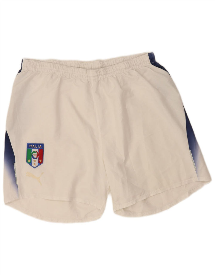 Puma Herre grafiske sportsshorts XL Hvid Colourblock Polyester