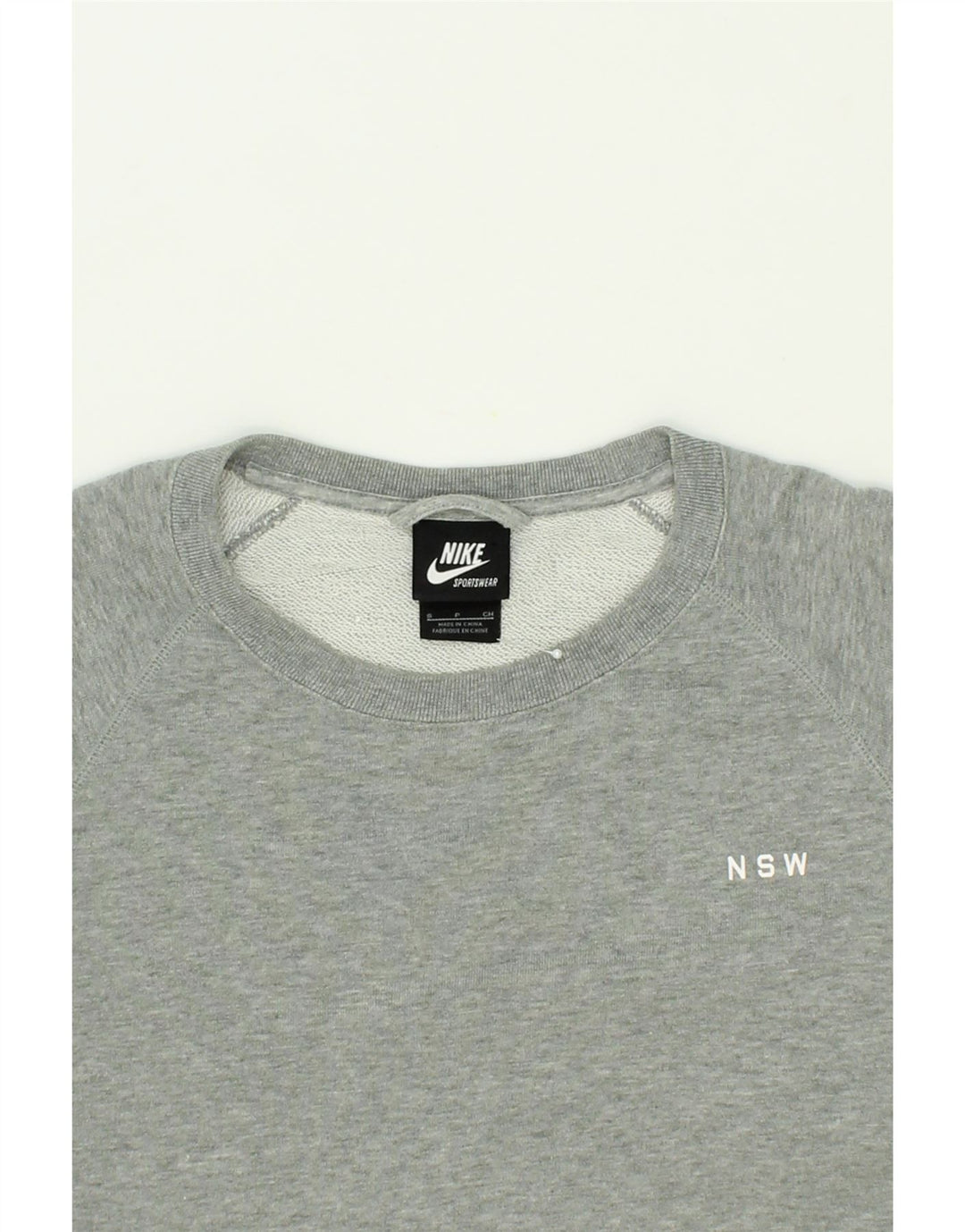 NIKE Mens Sweatshirt Jumper Small Grey Cotton Vintage Nike and Second-Hand Nike from Messina Hembry 