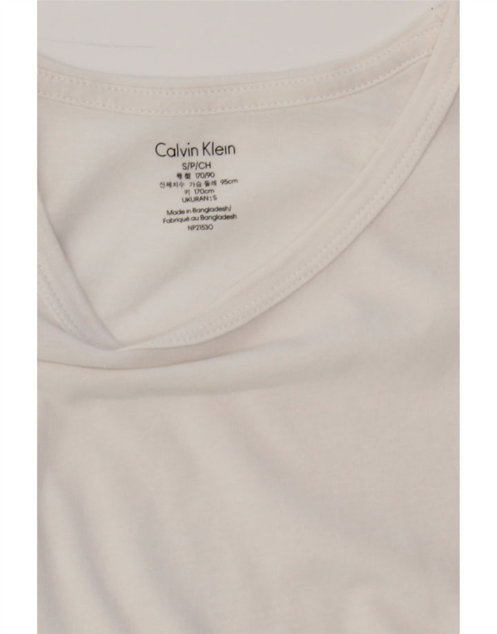 CALVIN KLEIN Mens T-Shirt Top Small White Cotton Vintage Calvin Klein and Second-Hand Calvin Klein from Messina Hembry 