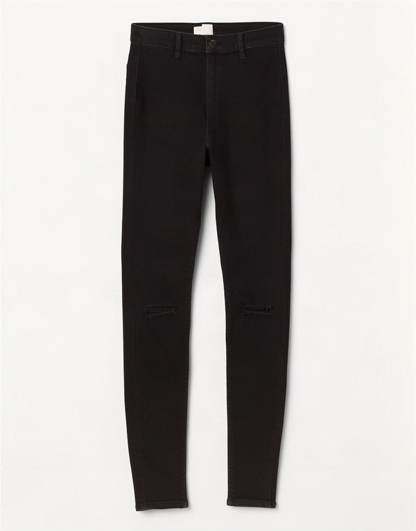 Topshop Dame Joni Super Skinny Jeans W26 L30 Sort Bomuld